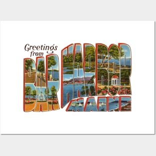 Greetings from Bar Harbor Maine Posters and Art